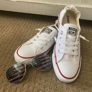 ❤️🤍💙Perfect White Shoreline Converse❤️🤍💙